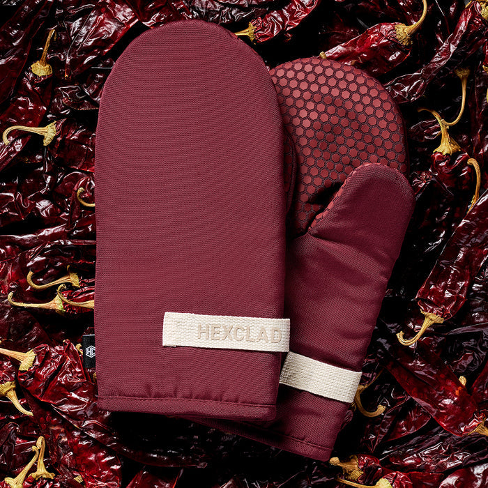 Eco Modern Oven Mitt Set - Crimson
