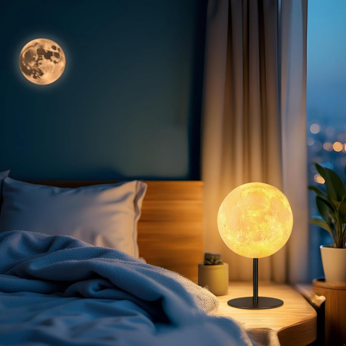 Ehobroc Moon Lamp – Child-Friendly Nursery Lamp, No Flame No Heat Dimmable Bedside Light