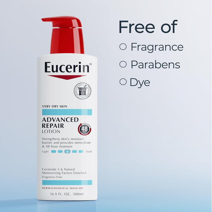 Eucerin Advanced Repair Body Lotion – Hydrating Wind-Down Routine for Stressed, Parched Skin