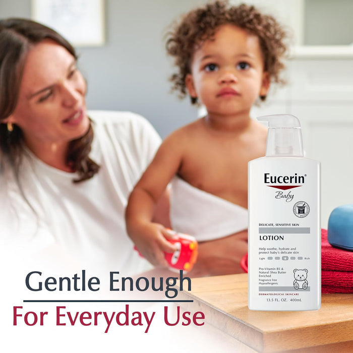 Eucerin Baby Body Lotion – Nourishing Daily Ritual for Baby's Sensitive Skin Comfort, 13.5 Fl Oz
