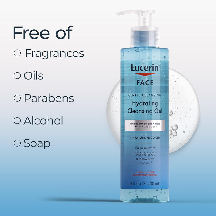 low-lather gel texture suitable for all skin types including sensitive skin
