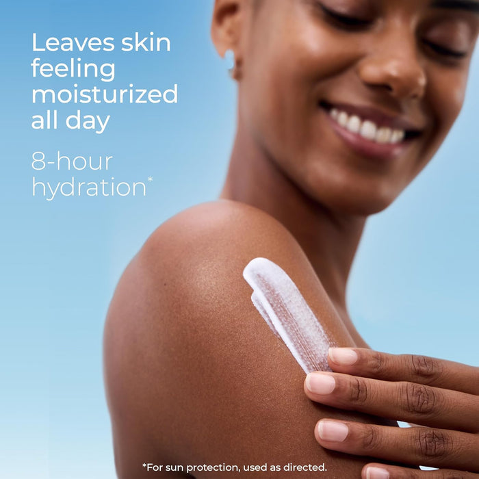 fragrance-free, alcohol-free, oil-free, dye-free, paraben-free, oxybenzone-free, and octinoxate-free formulation