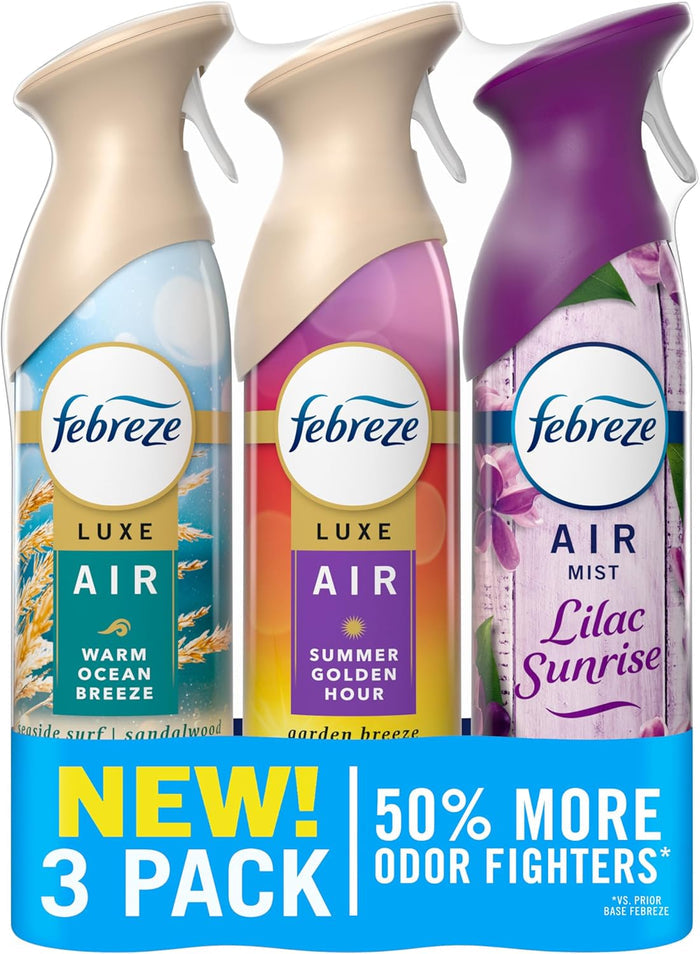 improved formula with 50% more odor fighters and 30% more fragrance vs. prior base febreze