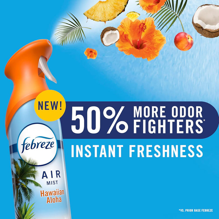super-fine mist particles that stay in the air up to 6 hours longer than previous formula