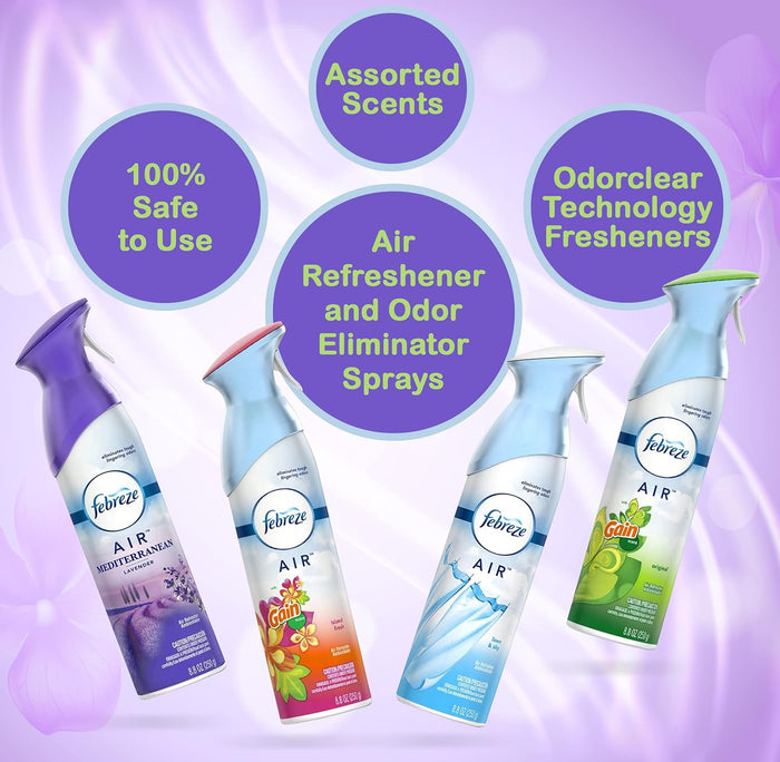 assorted 4-pack with original, island fresh, linen sky, and lavender scents