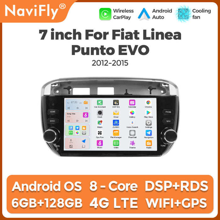 For fiat linea punto evo 2012-2015 fiat lingya pendo 7" android navigator