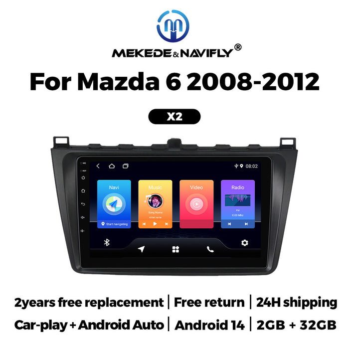 For Mazda 6 2008-2012 Android Car GPS Navigation MP5 Bluetooth Player Carplay