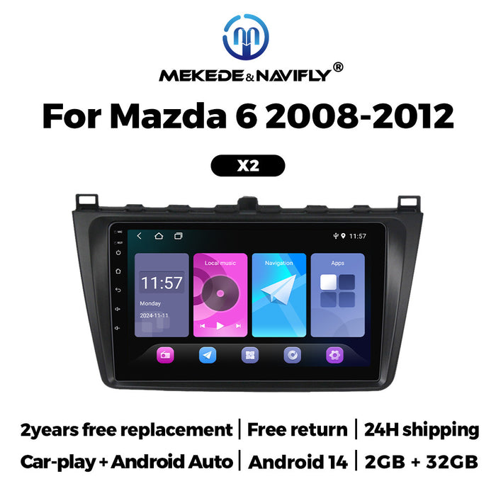 For Mazda 6 2008-2012 Android Car GPS Navigation MP5 Bluetooth Player Carplay