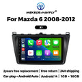 For Mazda 6 2008-2012 Android Car GPS Navigation MP5 Bluetooth Player Carplay