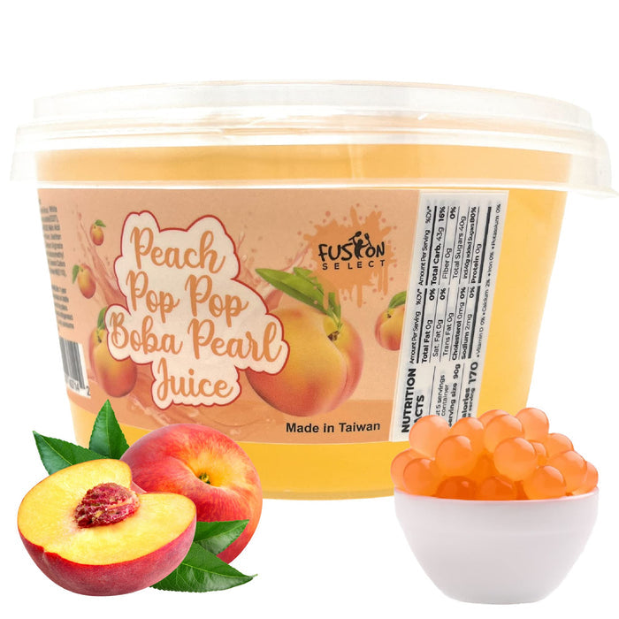 Fusion Select Strawberry Popping Boba Pearls – Portable Topping for Patio Brunch and Outdoor Mimosas