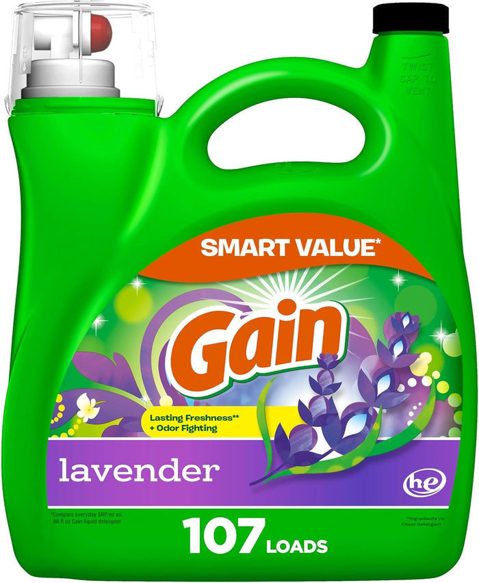 154 fl oz bottle delivering 107 loads per container (with 200 fl oz and multi-pack options)