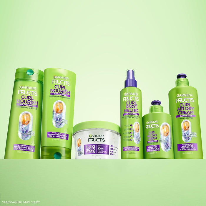 Garnier Fructis Curl Nourish Air Dry Cream – Kid-Friendly Curl Cream for Heat-Free Mornings Before School