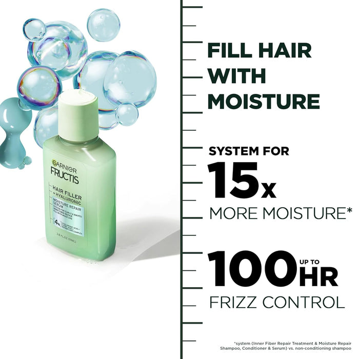 4-step hair filler system compatibility (pre-shampoo, shampoo, conditioner, serum)