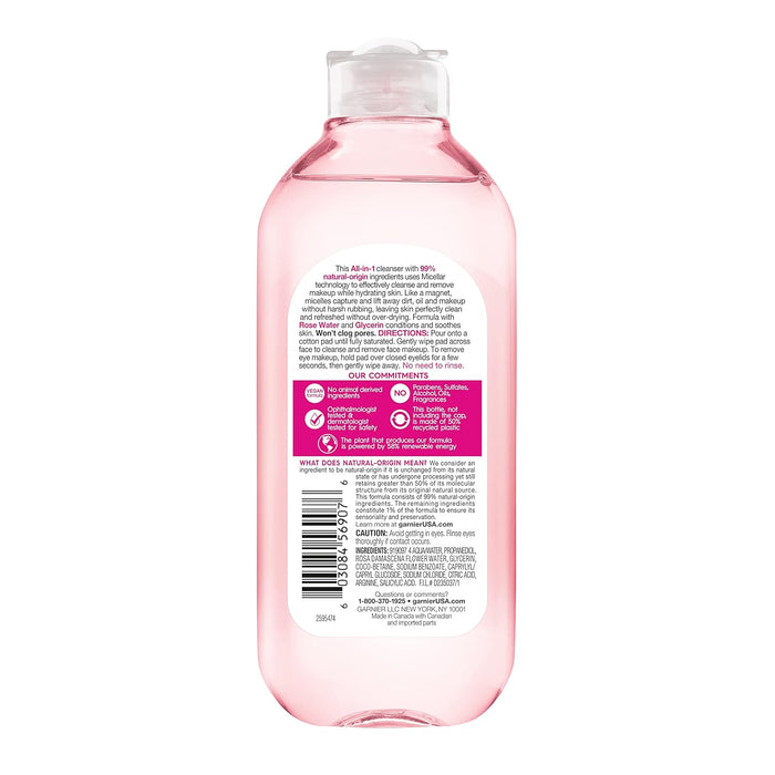 rose water and glycerin blend for hydration while cleansing