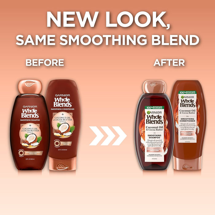 blended formula with coconut oil and cocoa butter extracts for frizz taming