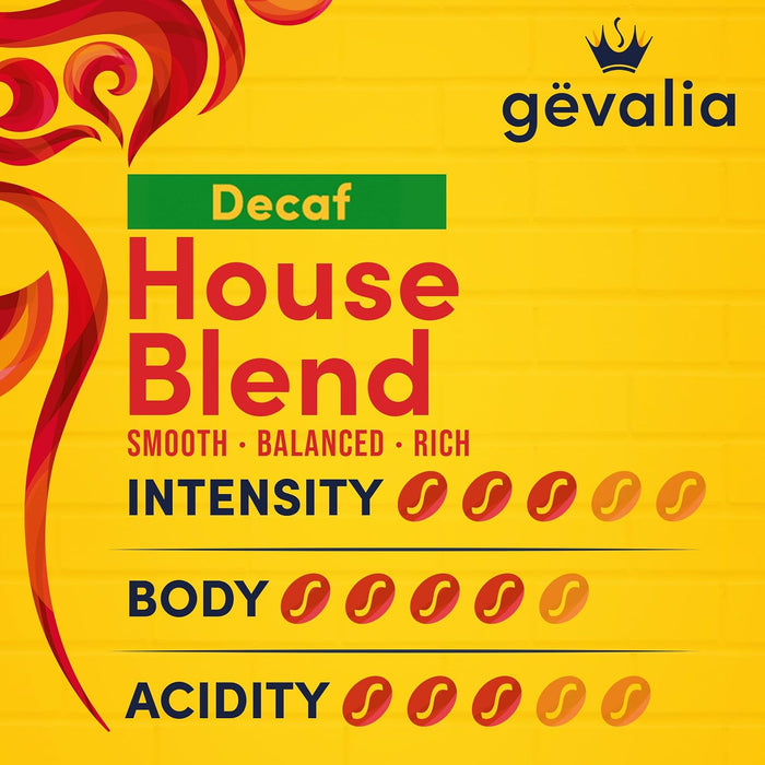 Gevalia House Blend Decaf Coffee – Crash-Free Cup for Study and Work Sessions, 12 oz