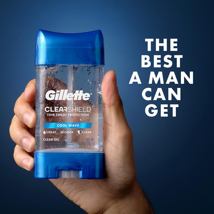 Gillette Antiperspirant and Deodorant for Men – Stocking Stuffer Grooming Gift for Dad, Long-Lasting Cool Wave