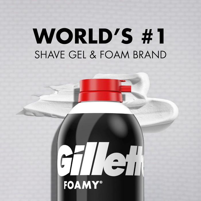 Gillette Foamy 12-Pack – Crafted Comfort Formula, Timeless Grooming Excellence