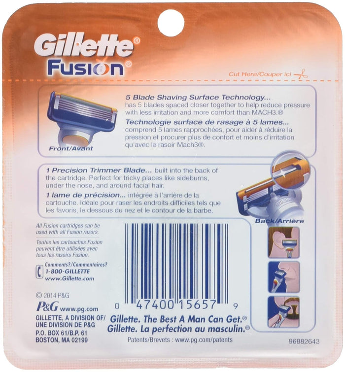 five-blade fusion blade design for close shave