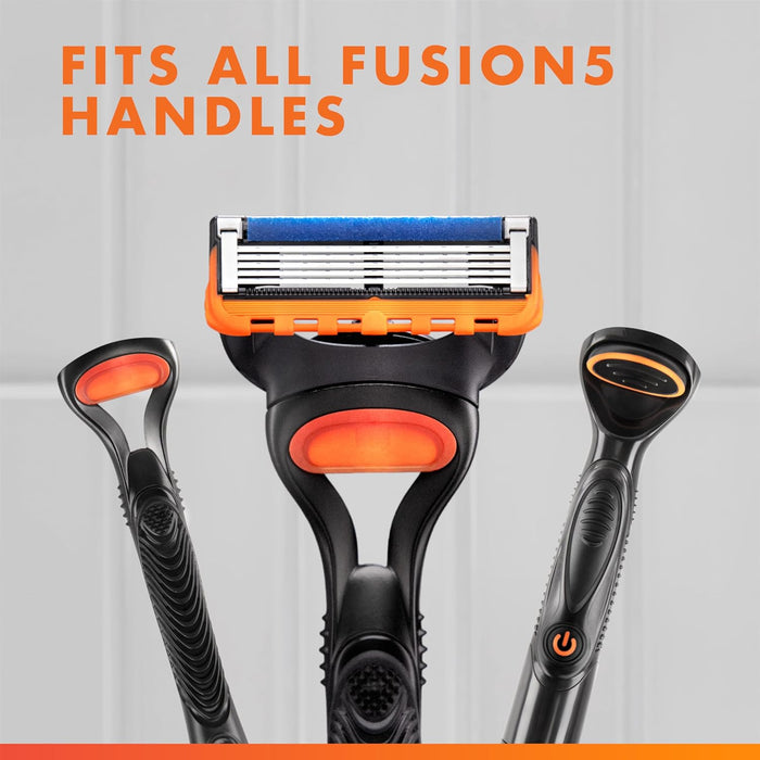 universal fit across fusion5, fusion5 power, and proglide handles; available in 6, 8, and 10-count variants