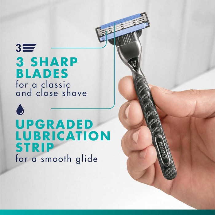 microfin guard that smooths skin and prepares hair before the blades
