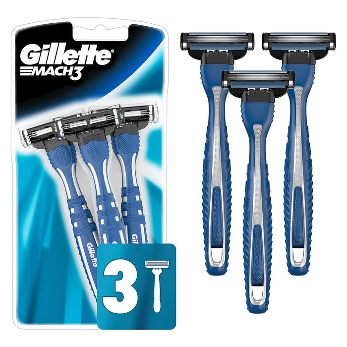 three high-definition blades for efficient single-pass shaving