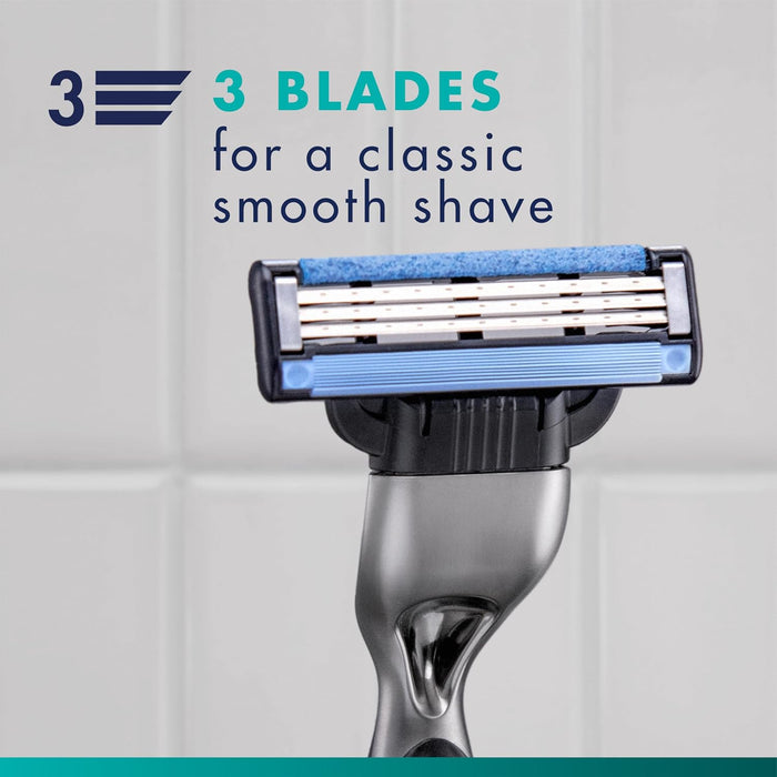 soft micro fins that stretch and smooth skin before the blades cut