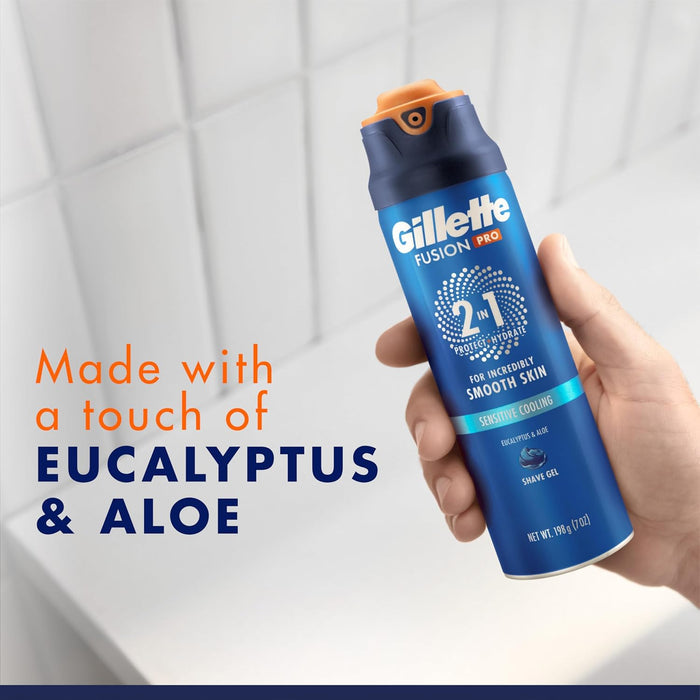 Gillette PRO Shaving Gel – Pre-Shave Hydration Therapy for Coarse Facial Hair, 7oz Calming Formula