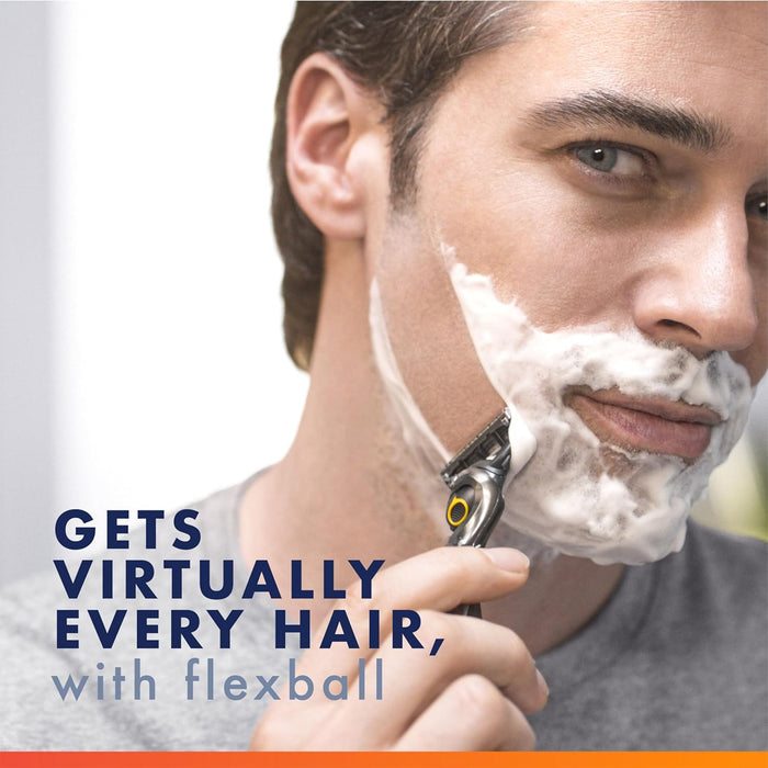 microfins that stretch and smooth skin ahead of the blade for a closer, safer cut