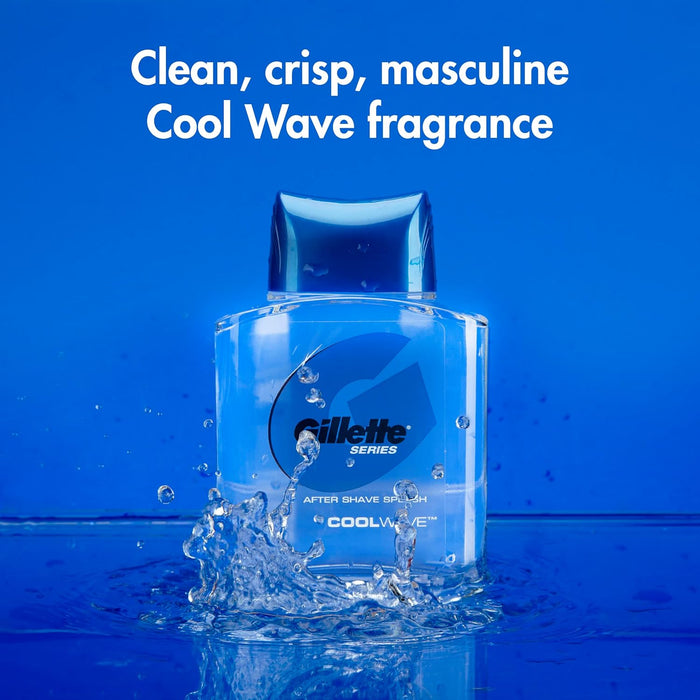 liquid splash form applied by dabbing onto just-shaved skin