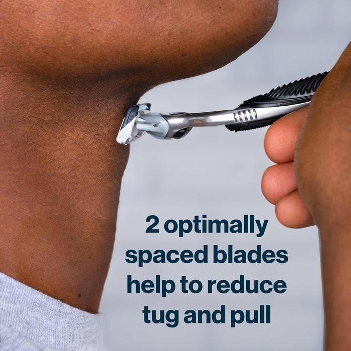 available in 4-count and 8-count refill packs, each blade lasting approximately one month