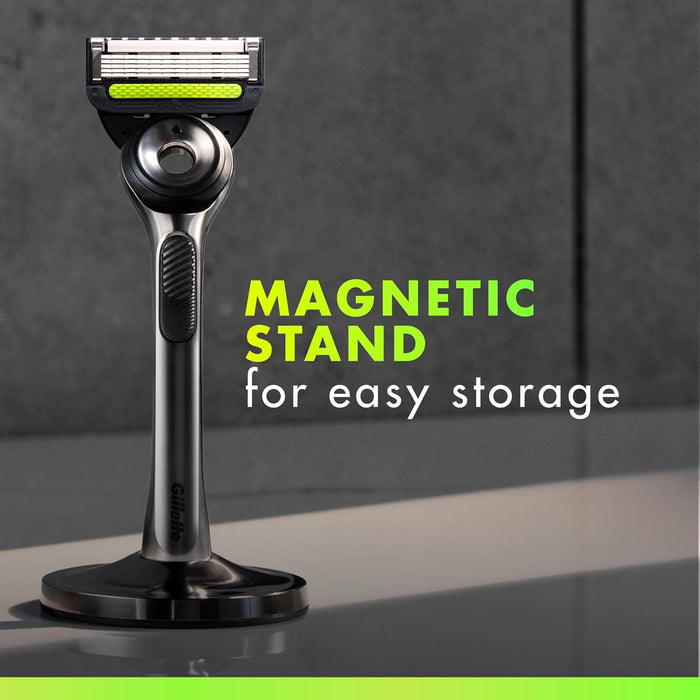 blade refills lasting up to 30 shaves each, up to 50% longer than fusion blades