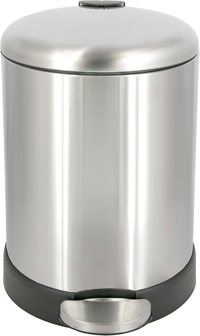 Glad Compact Step Trash Can in Seven Finishes – Designer Style Waste Basket for Stylish Living Spaces