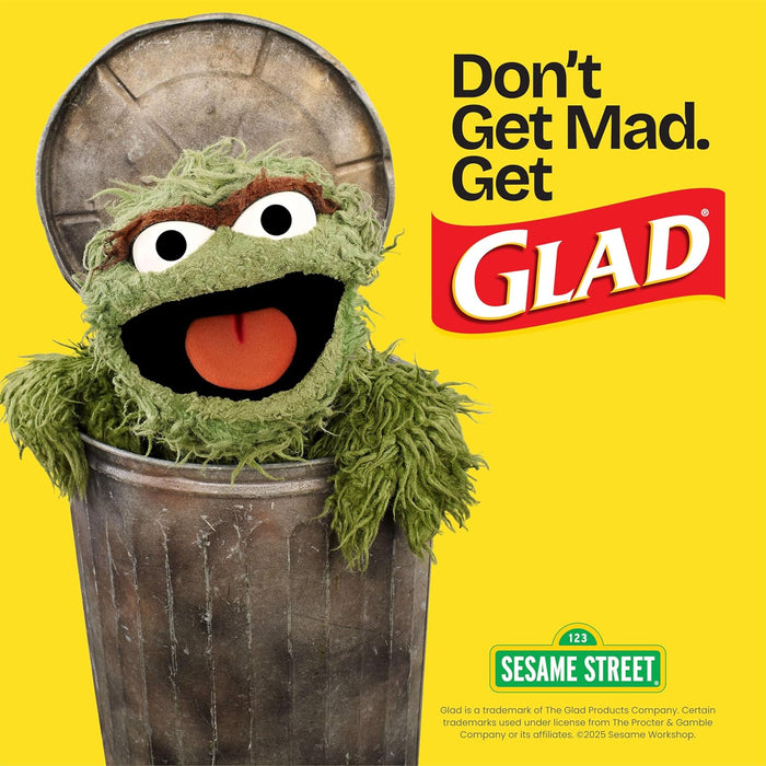 Glad ForceFlex Trash Bags – Subtle Fragrance Pantry Pick for Stress-Free Cleanup, 13 Gal