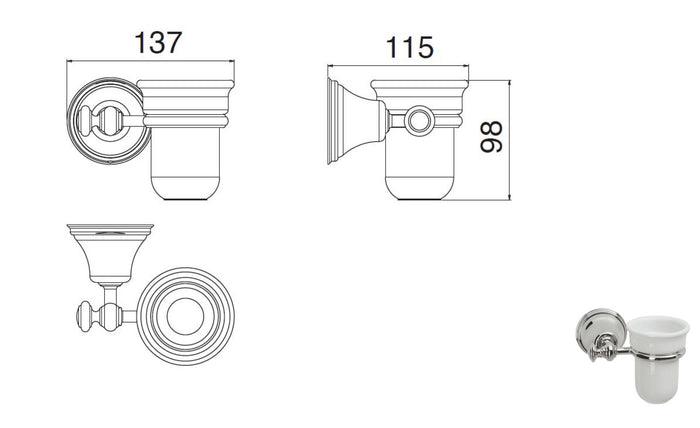 Glashalter - Antik Serie 8200