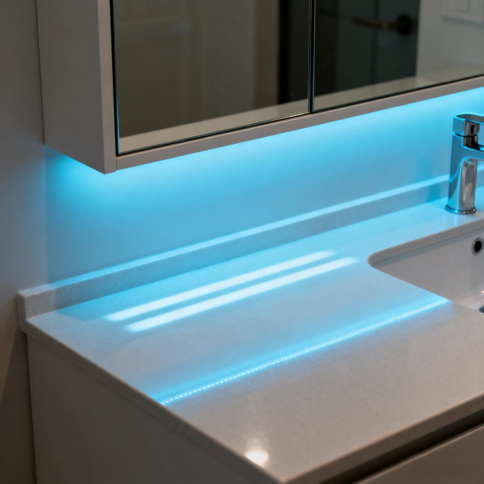 GlowVibe Battery LED Strip Lights – Cut-to-Fit Under Cabinet and Headboard Accent Lighting