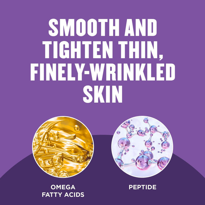 clinically tested to improve crepey skin texture within hours and firmness/elasticity within 2 weeks