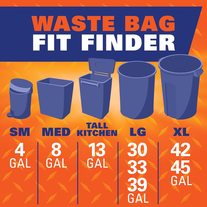 Hefty Strong Black Trash Bags with Lavender – Mindful Home Waste Solution for Tidier Living Spaces, 33 Gallon