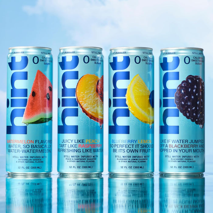 Hint Canned Water Variety Pack – Playdate and Car Ride Hydration for Children, Vegan and Dairy Free