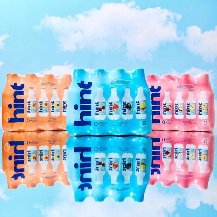 Hint On-the-Go Infused Water for Car Cup Holders and Errand Runs, 16oz 12-Pack