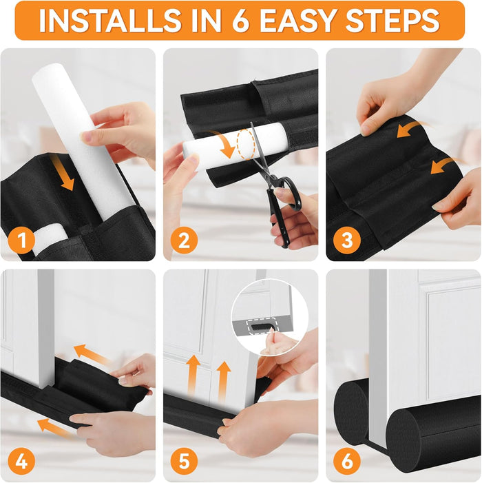 Holikme Under Door Draft Stopper – Sleep Sanctuary Door Seal for Light Sleepers Seeking Deeper Rest
