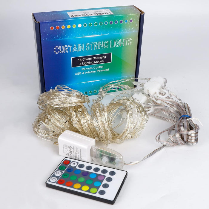 HOME LIGHTING Fairy Curtain Lights 9.8 x 9.8 ft – Cozy Ambient Bedroom Lighting with Remote and 4 Timer Modes