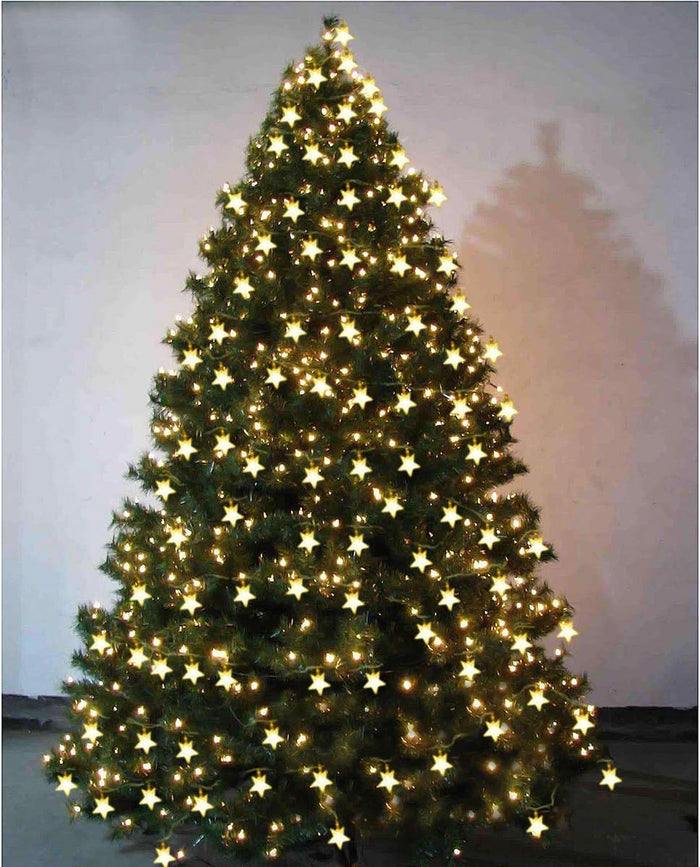 Homeleo Star Fairy Lights for Mantel & Window Frame Accent, Battery Operated LED String Lights with 6H Timer