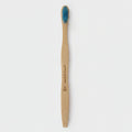 bamboo tooth brush with blue bristles