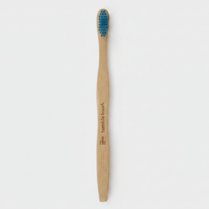 bamboo tooth brush with blue bristles