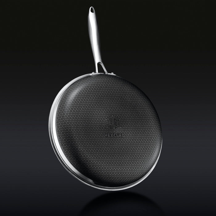 Underside of HexClad 12' frying pan