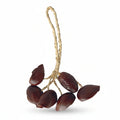 Brown juju nut shaker - nuts strung together with rope handle