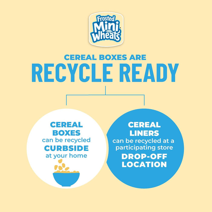 Kellogg's Frosted Mini-Wheats Breakfast Cups – Quick Workday Energy Boost for Professionals, 2.5oz Servings