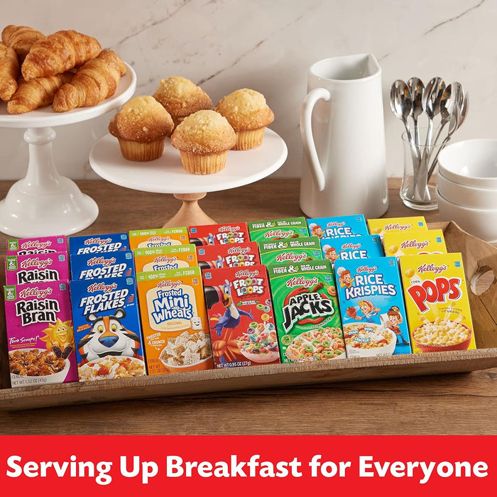 Kellogg's Kids Cereal Variety – Lunchbox Treats and After-School Snacks, 48 Count Bulk Box