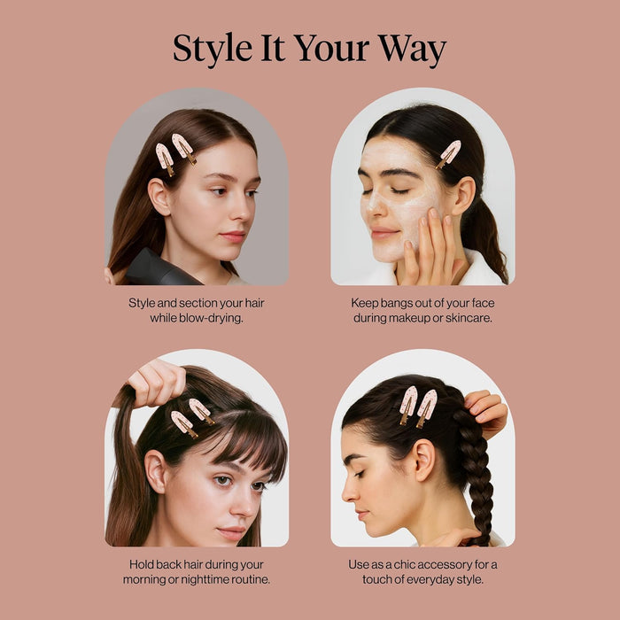 Kitsch Creaseless Hair Clips – Less-Is-More Beauty Tool, Flat Profile Sectioning for Intentional Routines
